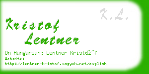 kristof lentner business card